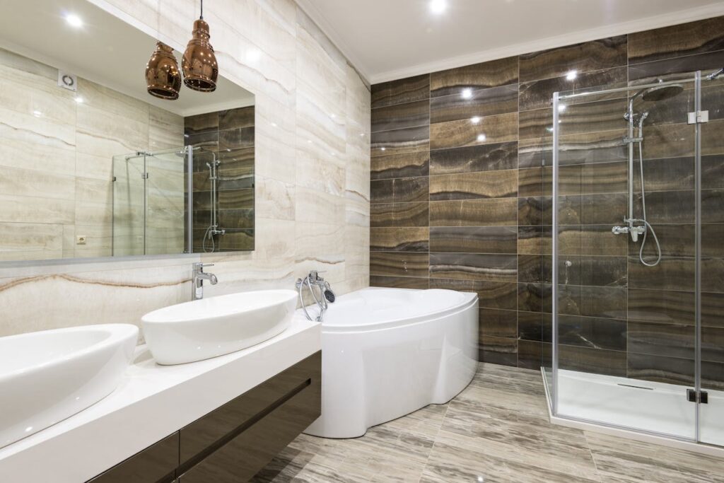 pexels-photo-7546320 Contemporary bathroom design featuring sleek white fixtures and stylish tiles.